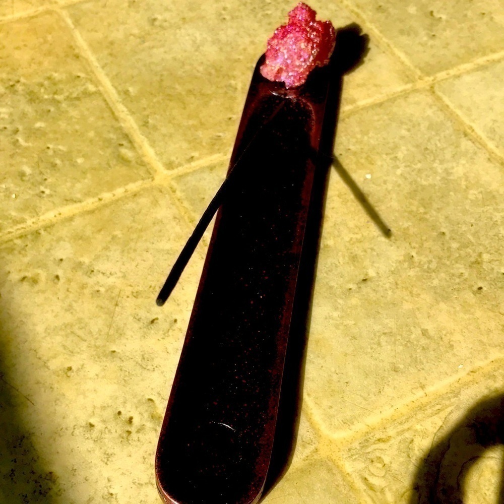 𝅺faux pink quartz incense burner